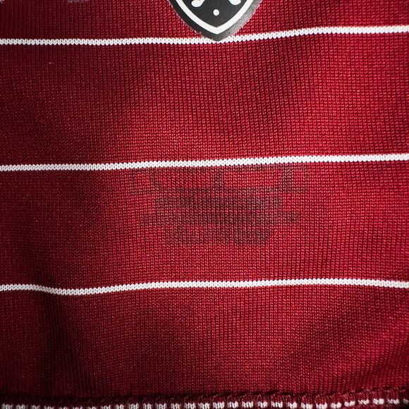 Nike Golf Ventilated Striped Active Polo Shirt Mens Large Red White 231584-642 - Picture 4 of 16